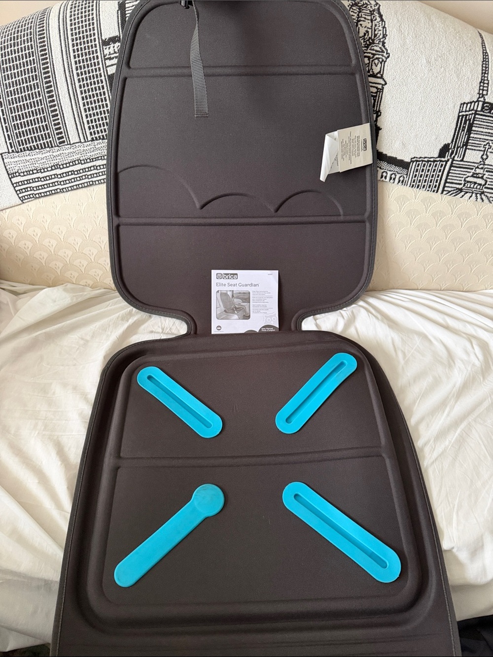 Universal Black Tablet Sleeve with Teal Anti-Slip Strips